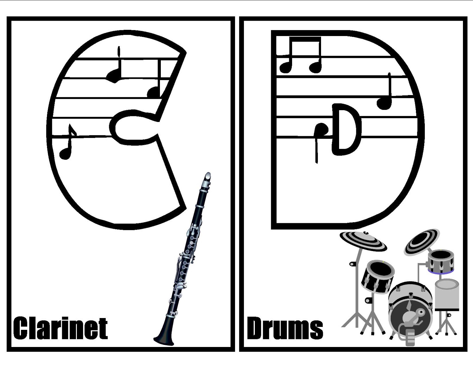 music alphabet clipart - photo #3