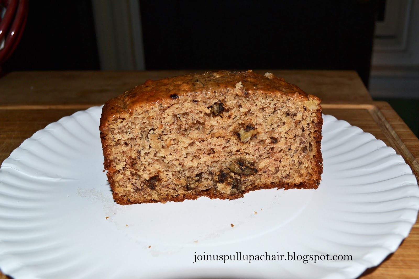 Join us, pull up a chair Greek Yogurt Banana Nut Bread