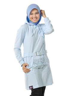 blus muslim warna putih