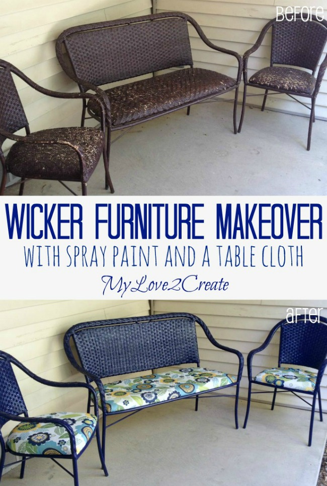 MyLove2Create, Wicker Furniture Makeover