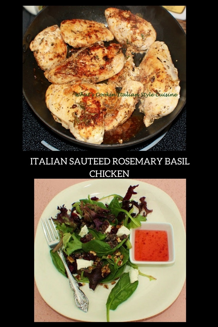this is an herb infused sauteed chicken with rosemary, basil and has a lemon Greek Style outside taste crusted chicken