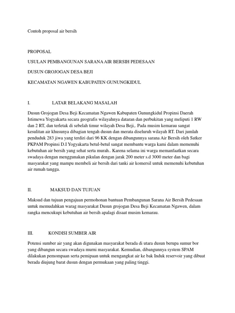 contoh proposal pengadaan barang wood scribd indo