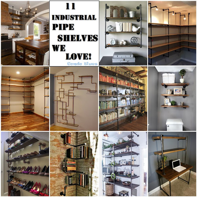 Condo Blues 11 Creative Ways to use Industrial Pipe Shelves