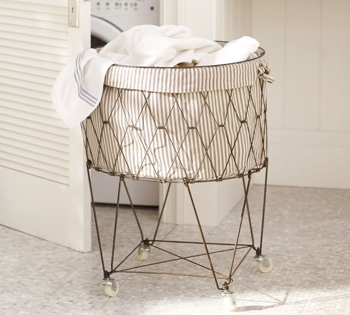 The Little French Farmhouse Pottery Barn Inspired Hamper