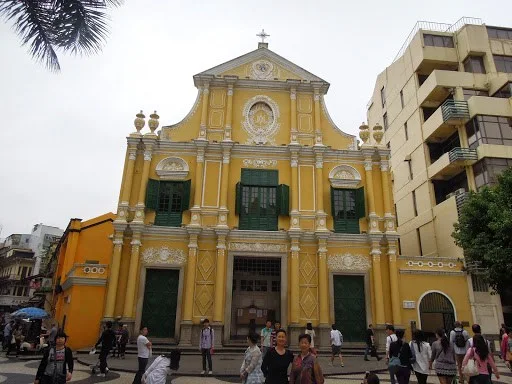 The facade of Sto. Domingo Church (St. Dominic Church) in Macau