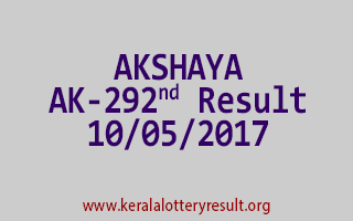 AKSHAYA Lottery AK 292 Results 10-5-2017