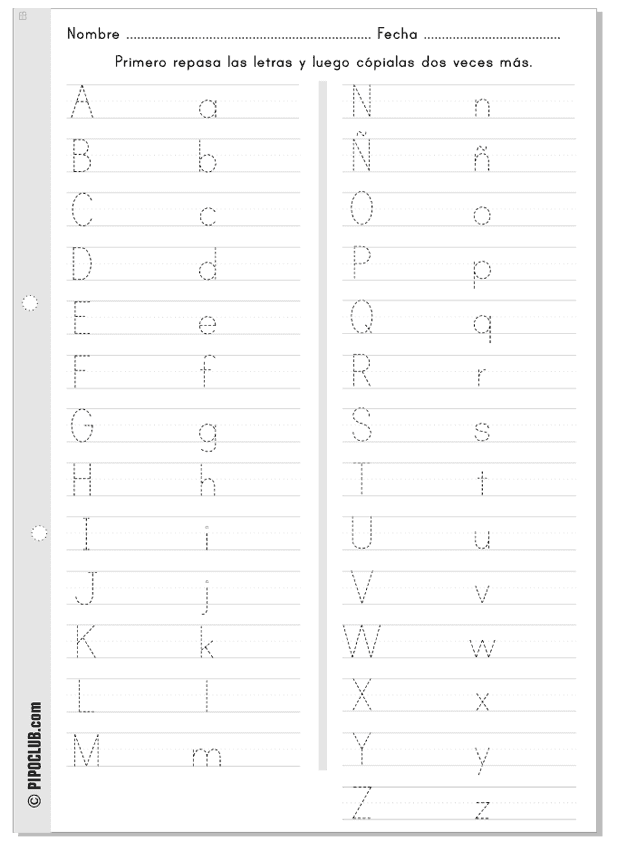 Inicio Lectoescritura Abecedario Repasa Y Copia