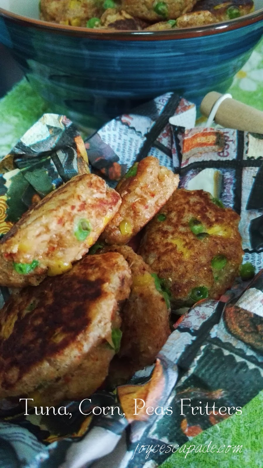 Tuna, Corn & Peas Fritters Joy 'N' Escapade