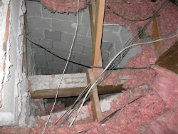 lovely gaping hole next to my chimney in the attic!