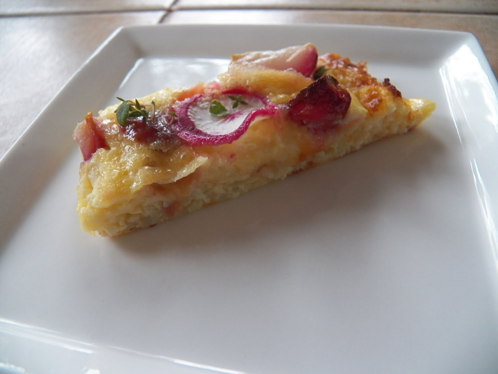 Roasted Radish Tart for BakingBloggers Sid's Sea Palm Cooking