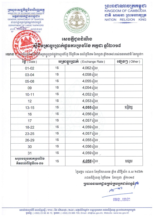 Exchange Rate For Tax Calculation Exchange Rate For Tax Calculation