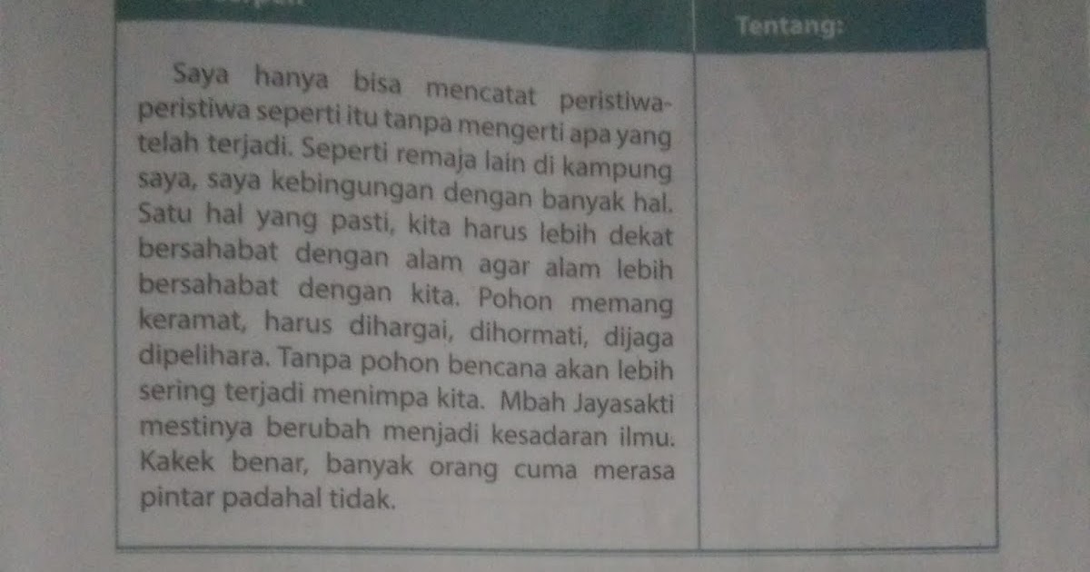 Menelaah Dan Menyimpulkan Struktur Teks Cerpen Pohon Keramat Bahasa Indonesia Kelas 9 Revisi 2020 Abang Fendi