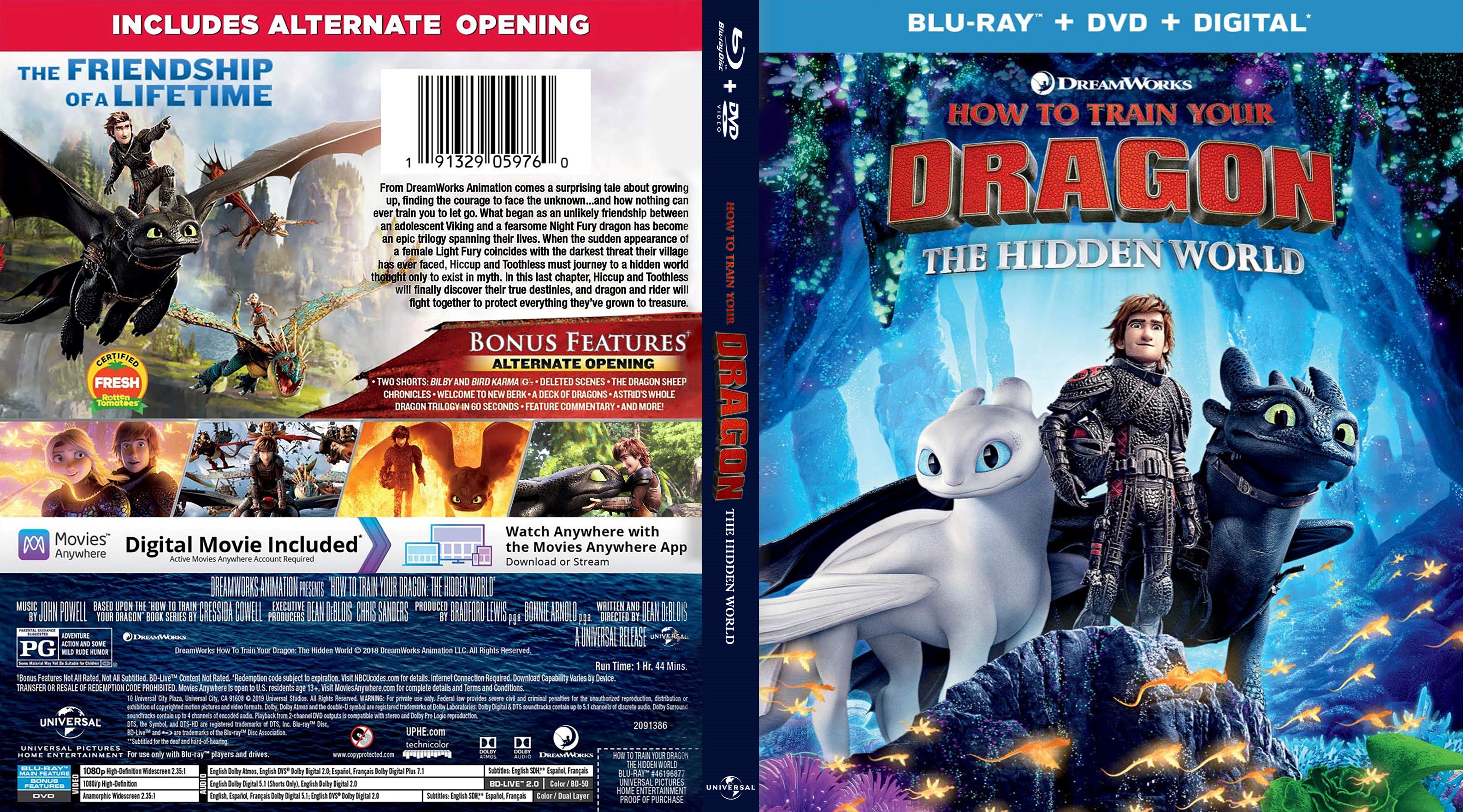 How To Train Your Dragon The Hidden World Bluray Cover Cover