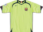 FCバルセロナ 2005-06 ユニフォーム-Nike-アウェイ-黄色