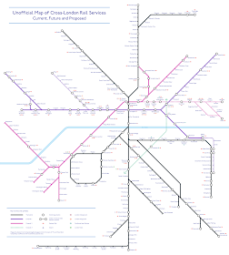 Crossrail 3 Route Map Not Quite Tangible: Map Of Thameslink And Three Crossrails