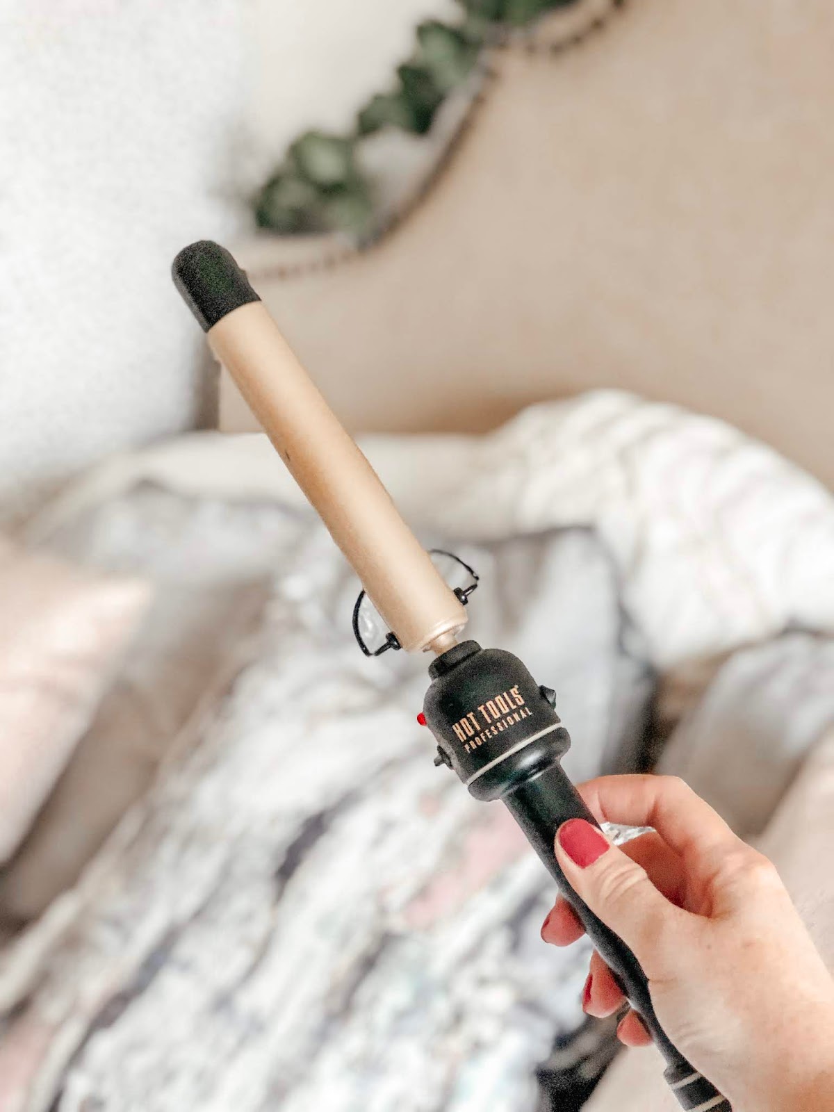 hot tools curling wand: summer hair routine by amanda burrows of affordable by amanda blog in tampa