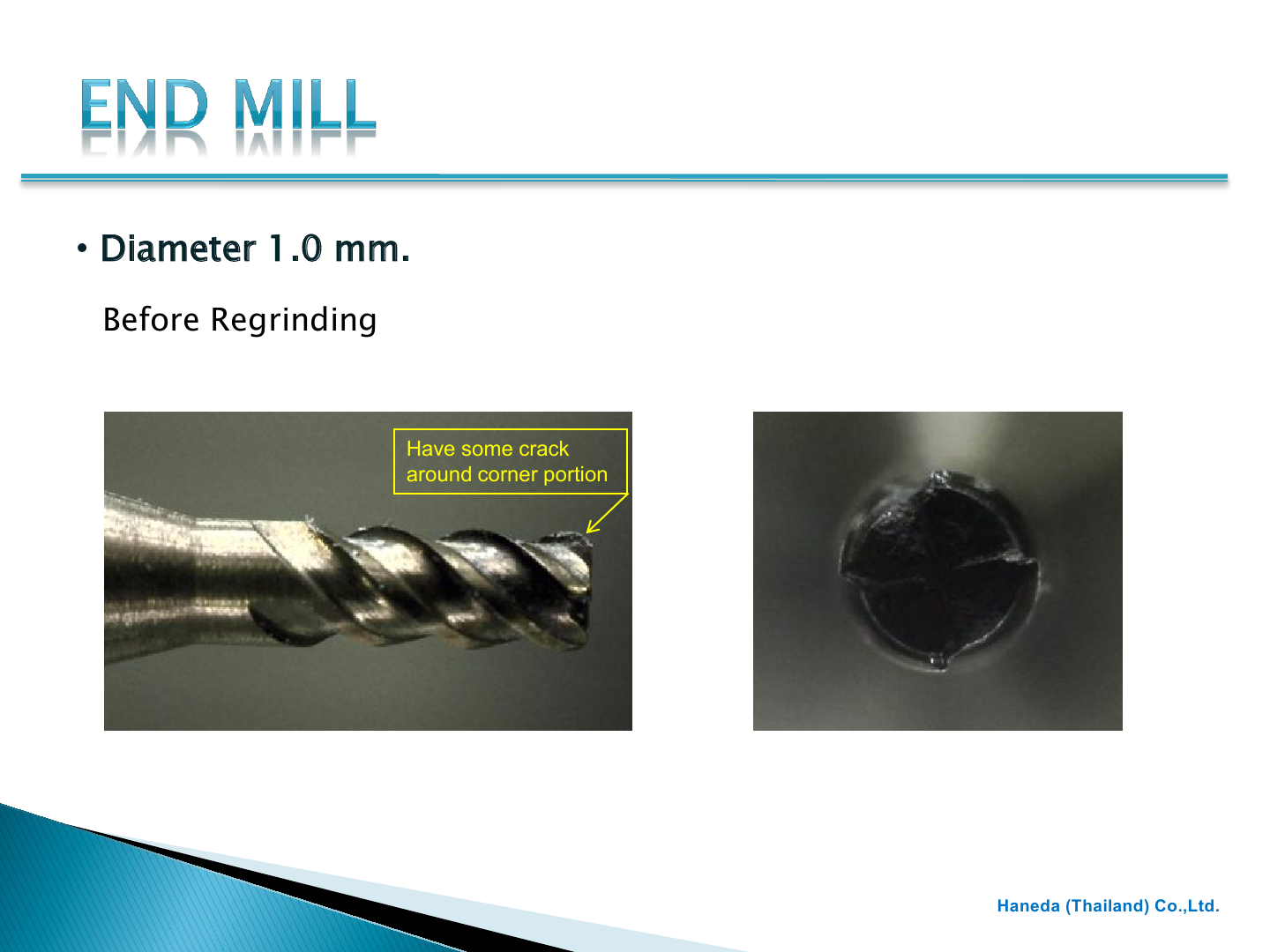 Cutting Tools Regrinding Service Cutting Tools Regrinding Sample