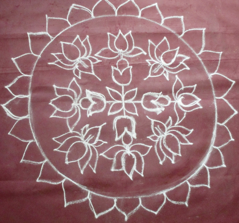 Tamil New Year kolam - New year rangoli design