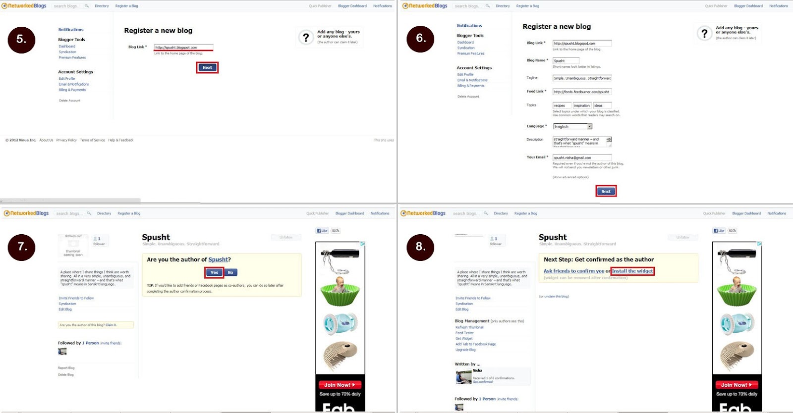 Spusht: Social Networking - Facebook Fan Page: Blogging Tip # 2