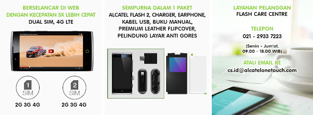 alcatel flash 2 sempurna dalam 1 paket