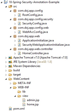 Spring Security Annotation Based Hello World Example Spring Security Annotation Based Hello World Example