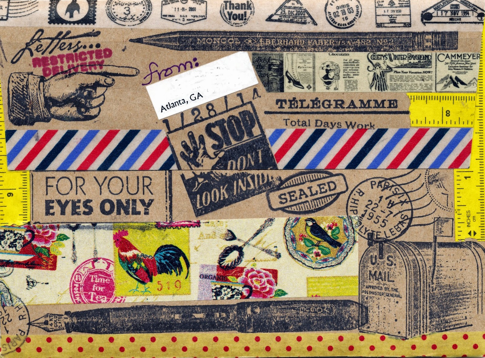 Collage Candy Mail art the beginning of beautiful friendships