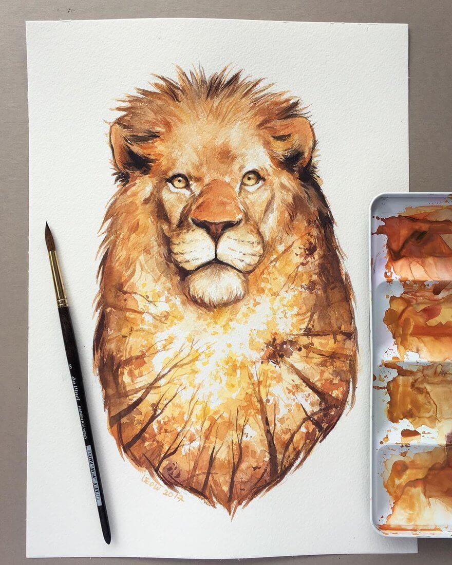 03-Autumn-Lion-Leow-Fantastic-Mix-of-Watercolor-Paintings-www-designstack-co