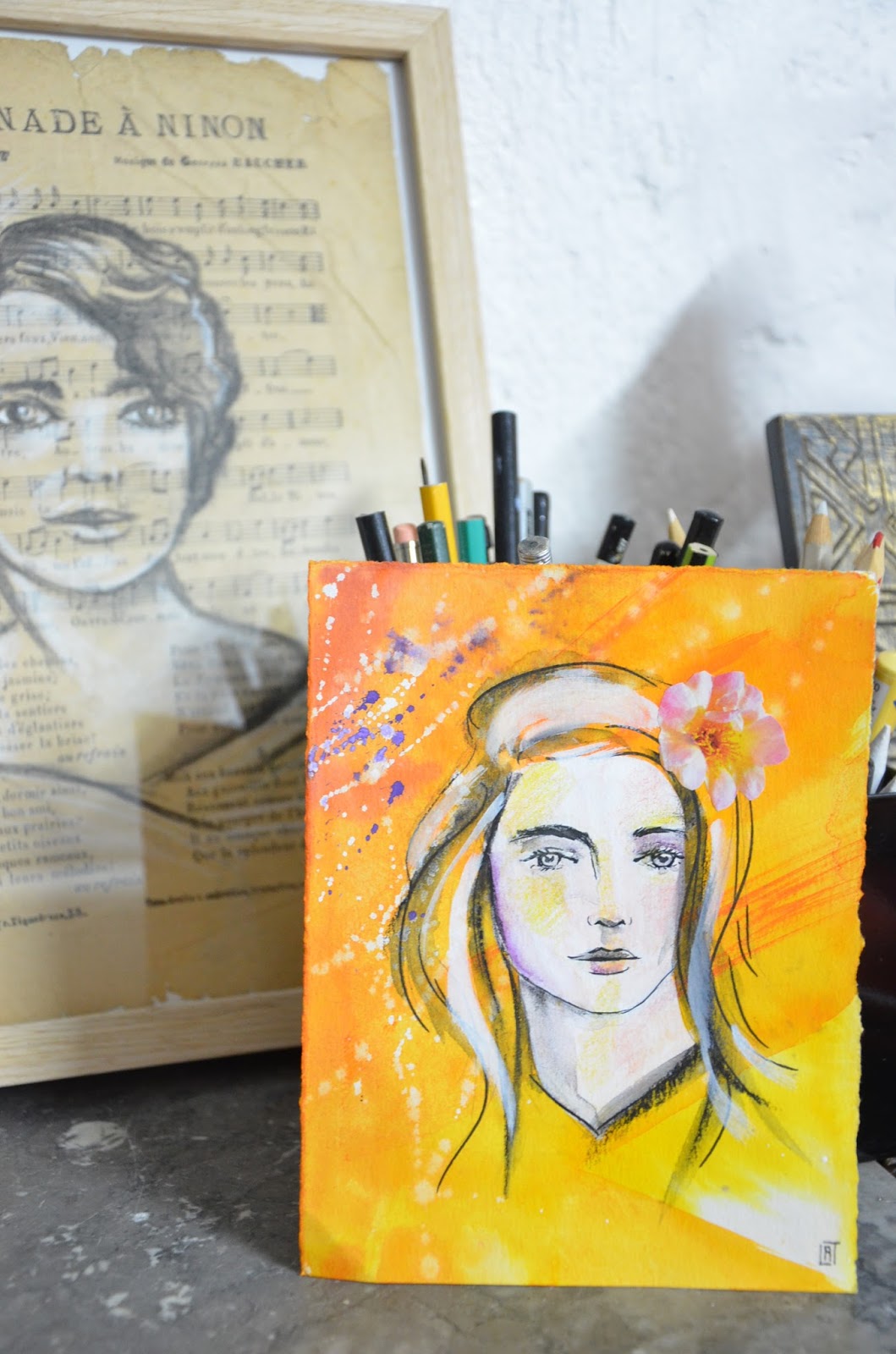 Lydia Roche Art - portrait femme Afrique art contemporain dessin ...