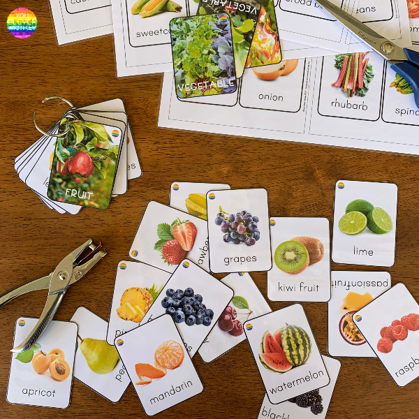 Fruit and Vegetable Flashcards | you clever monkey