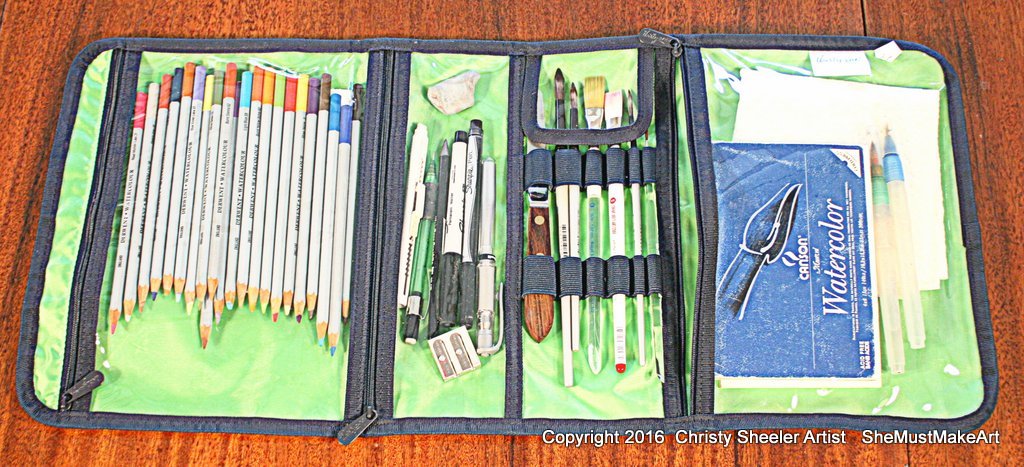 She Must Make Art : An Artist Packing For Summer: Watercolor Art Kit For  Summer