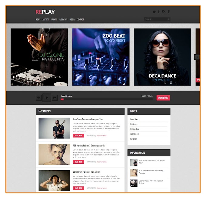 Musik Template Untuk Blogger Gratis