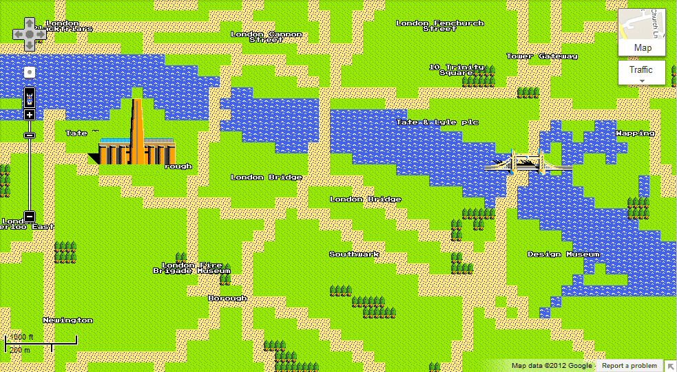 Google Maps 8-Bit Quest Tower Defense
