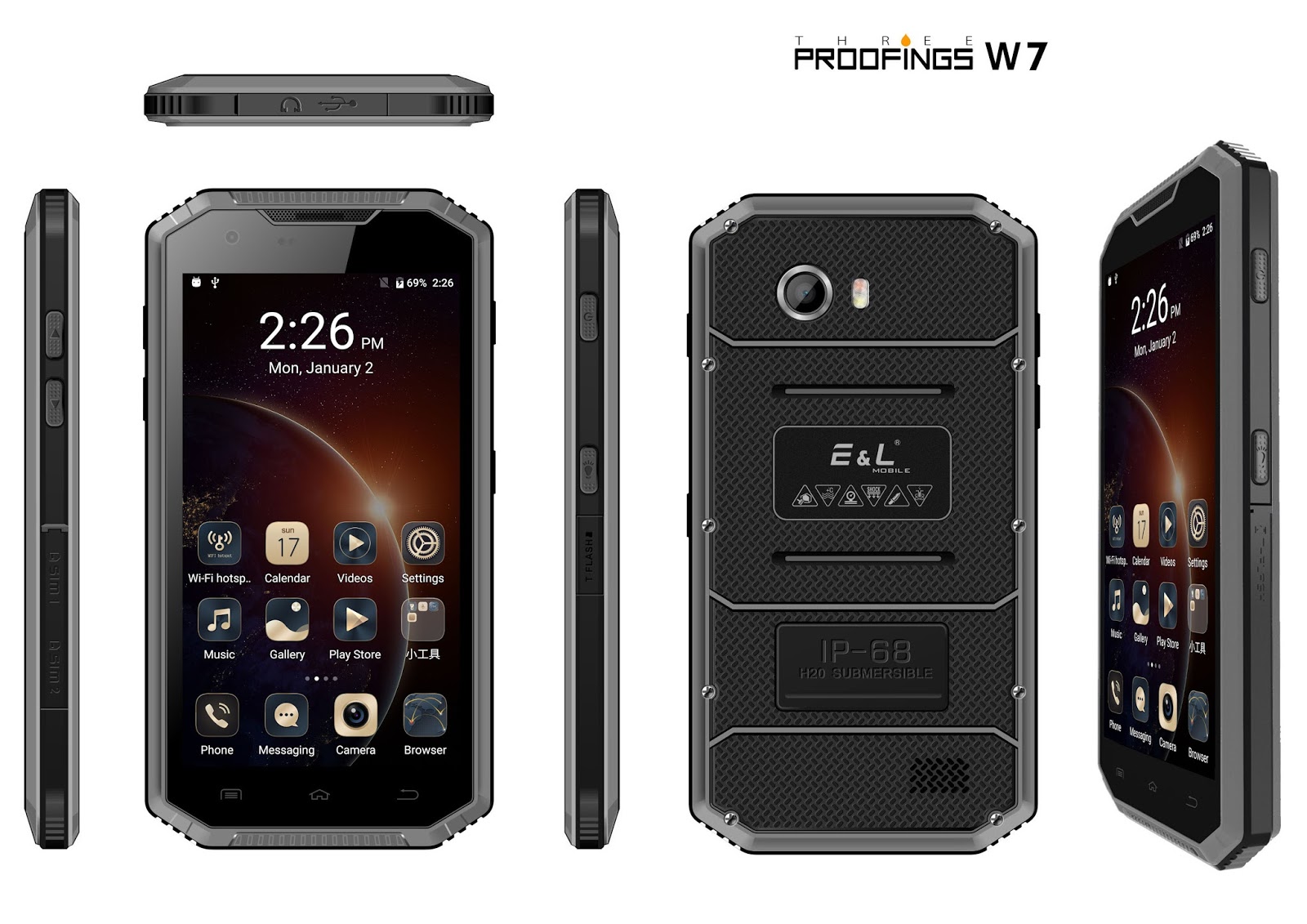 E&L W7The Best Waterproof Mobile Phone with the Lowest Price in 2017