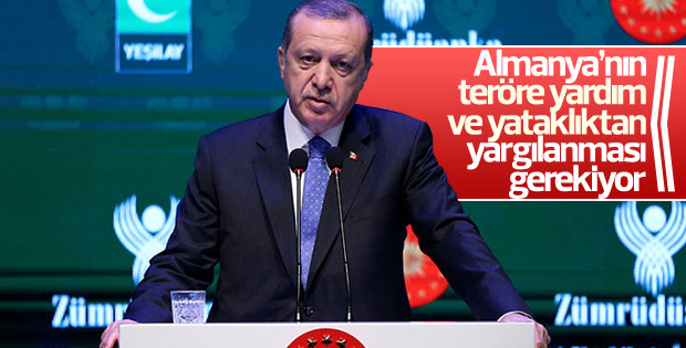 Cumhurbaşkanı Erdoğan: "Almanya'nın terörden yargılanması gerekiyor!"