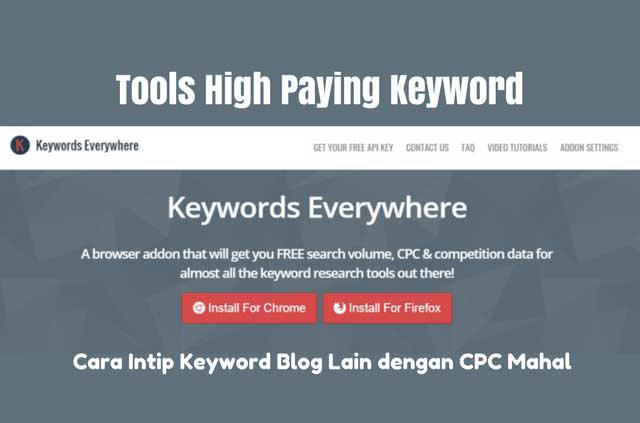 Tools High Paying keyword Untuk Mengetahui Keyword Blog Lain Dengan CPC Tinggi