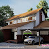 2957 sq-ft 4 bedroom Kerala style sloping roof home