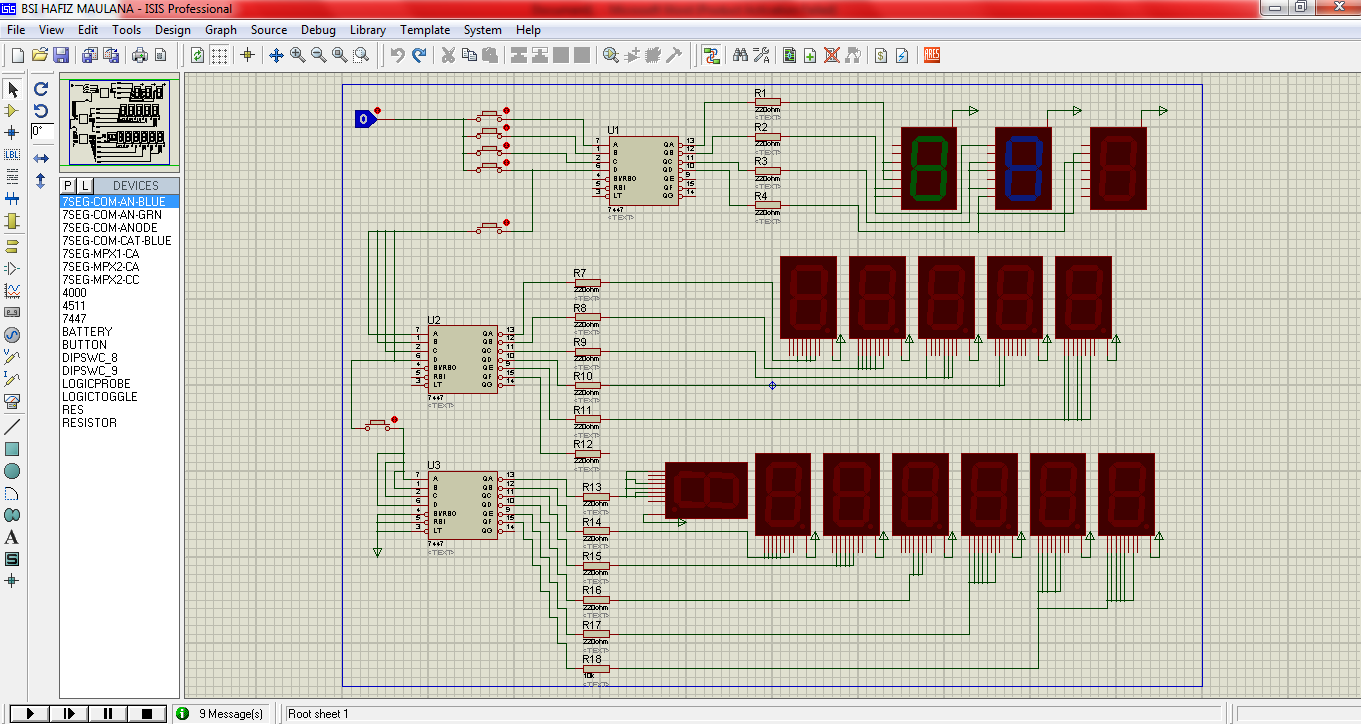 Cara Membuat 7 Segment Di Proteus ~ Cara Membuat