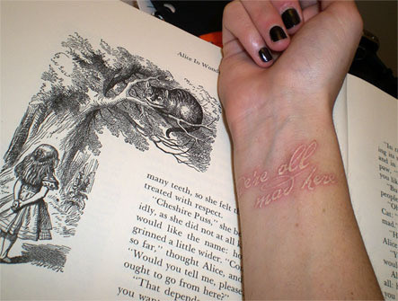 The South Of Somewhere White Ink Tattoos