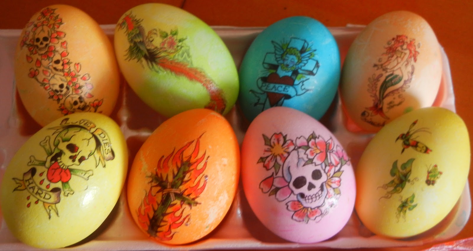 Sew Deadly Tattooed Easter Eggs