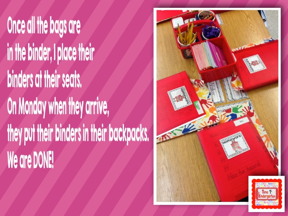Managing Homework and Book Bags Time 4 Kindergarten