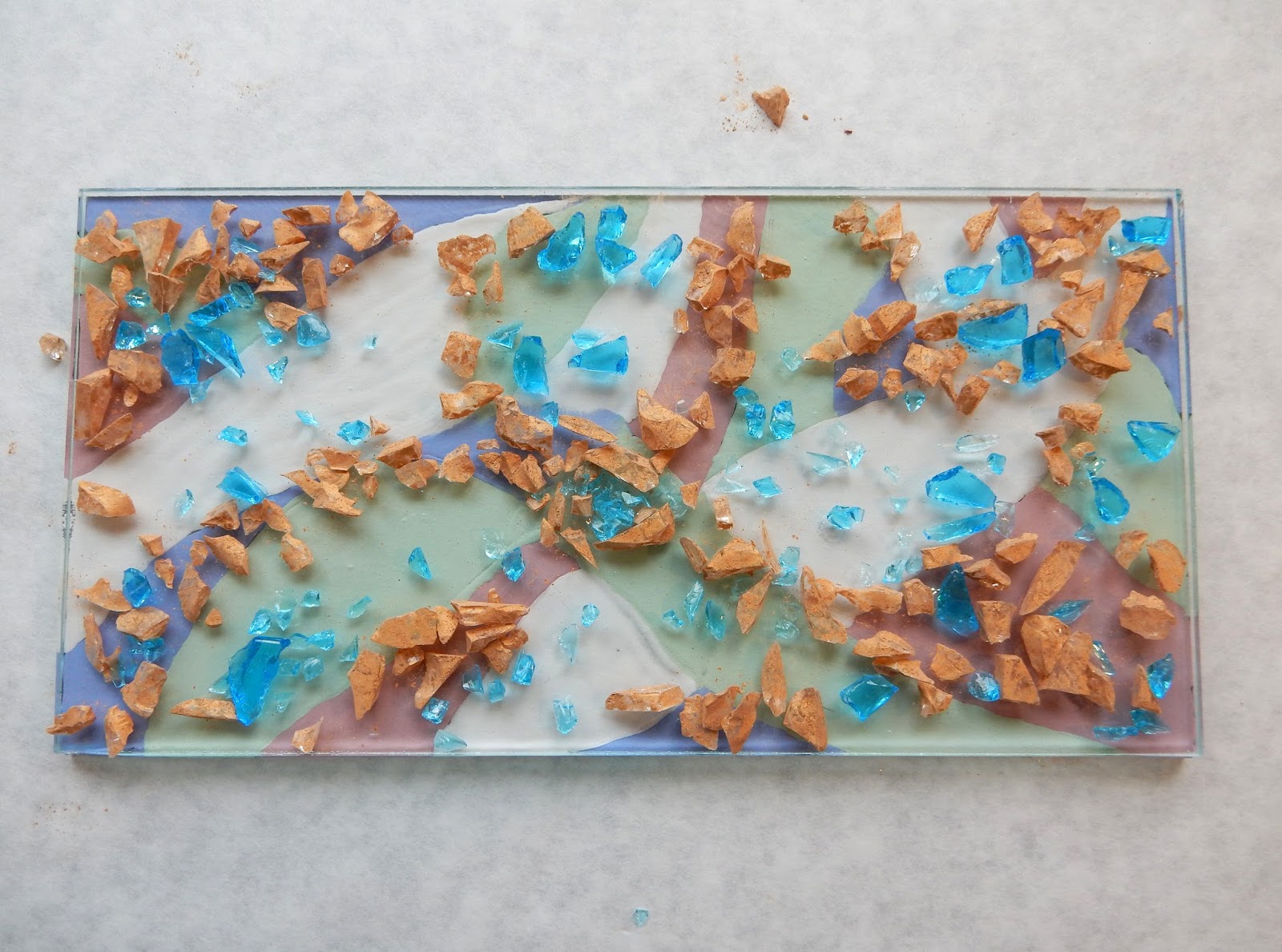 Dana Worley, Fused Glass Designs HandPainted Fused Glass Candle Shield