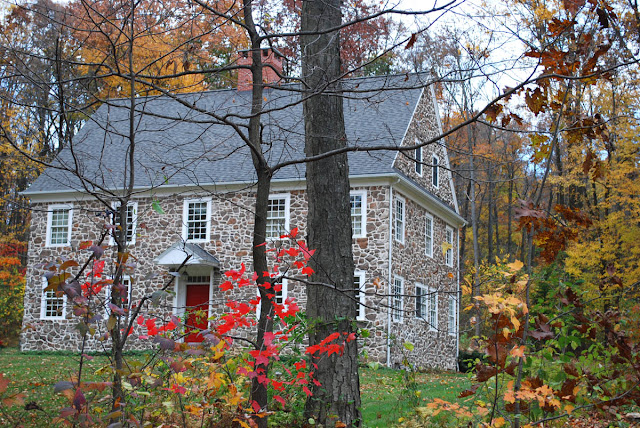 stone house in autumn