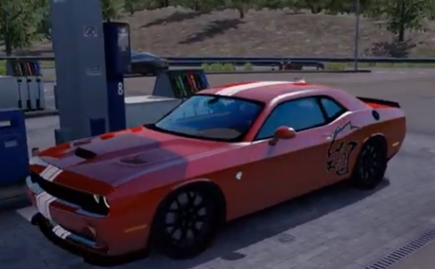 Euro Truck Simulator 2 1.33 Dodge Challenger Araba Modu İndir