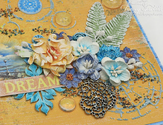 Mediterranean Dream Mixed Media Card by Tracey Sabella for ScrapBerry's: Summer