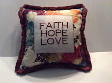 Faith Hope Love - bold print -16"