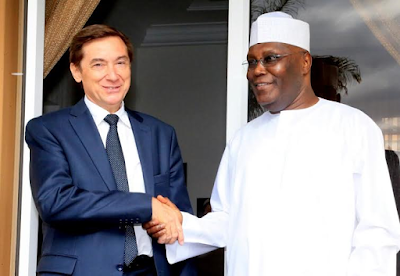 1 French Ambassador to Nigeria, Denys Gauer pays courtesy visit to Atiku (Photos)