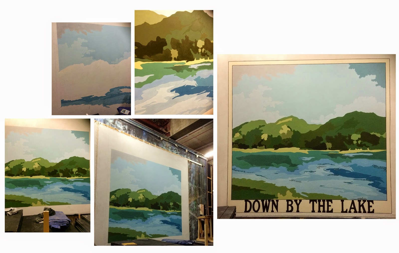 Kelly Jago Lake cloth painting
