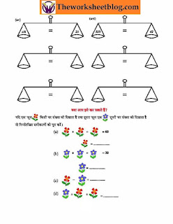 simple equations worksheets for Hindi medium.