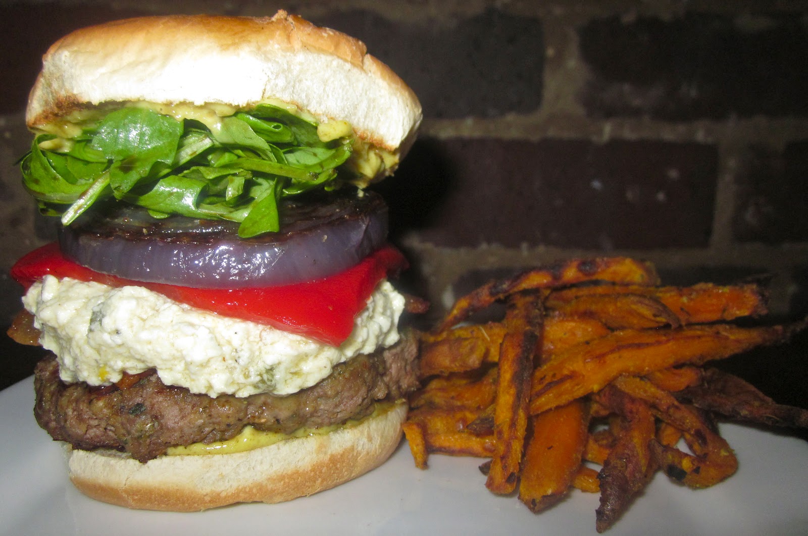 Haute + Heirloom My Big Fat Greek Lamb Burgers with Crazy Feta Spread