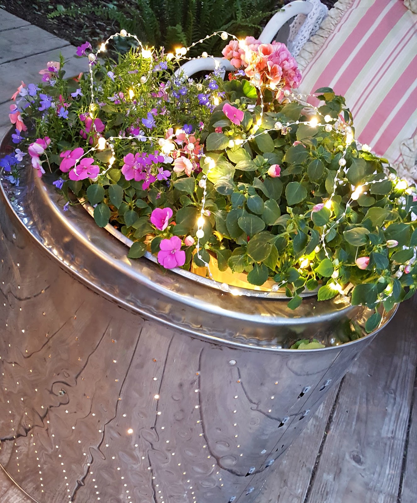 Penny's Vintage Home Stainless Steel Washer Tub Repurposed